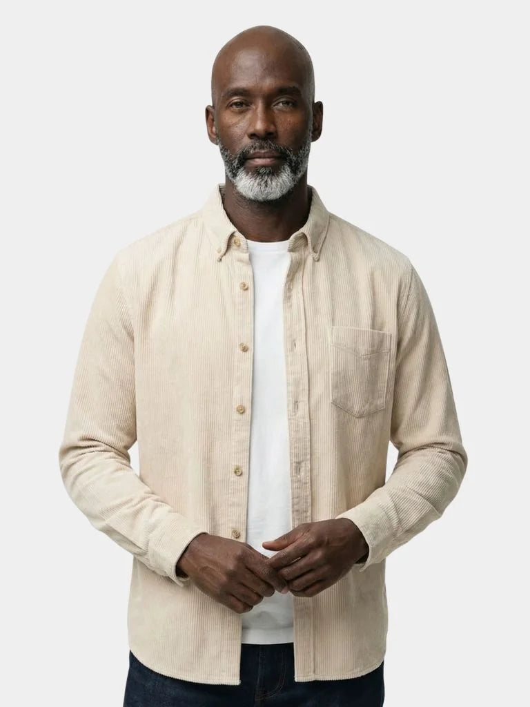 Casual Solid Corduroy Shirt | Savile & Co.