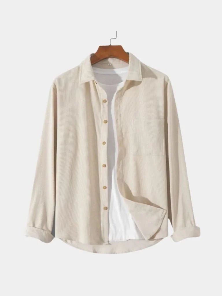 Casual Solid Corduroy Shirt | Savile & Co.
