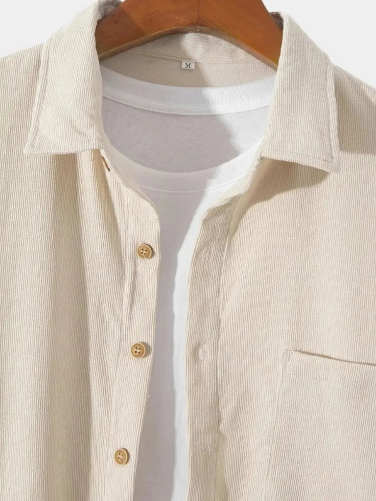 Casual Solid Corduroy Shirt | Savile & Co.