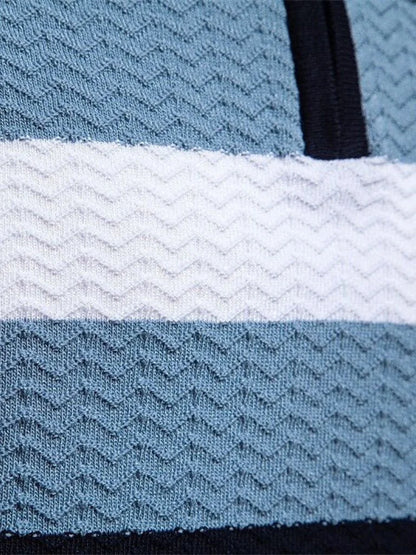 Classic Fit Quarter Zip Business Casual Short Sleeves Polo | Savile & Co.