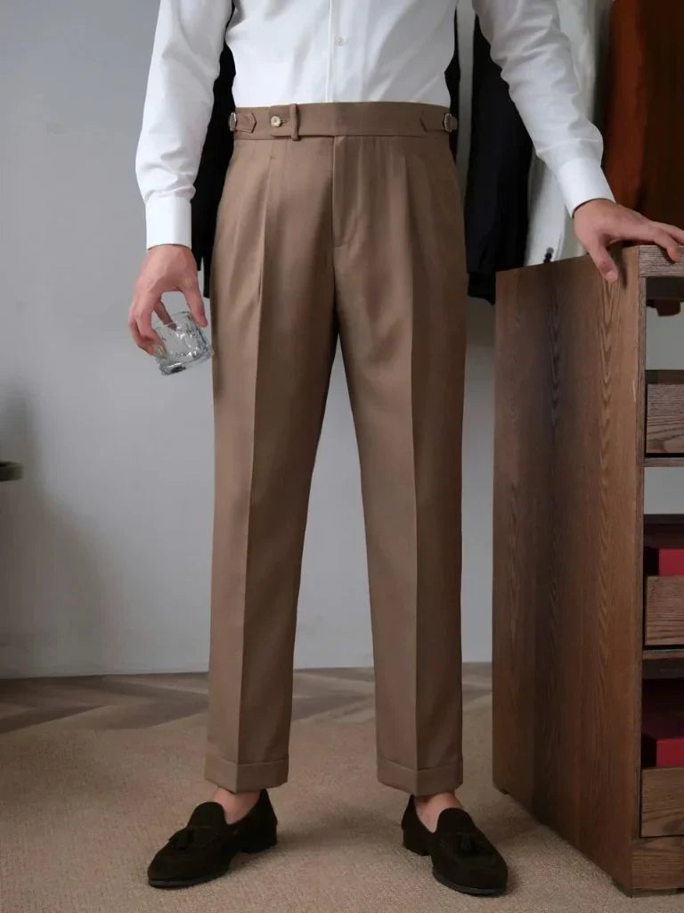 Classic Genova Sidetab Trousers | Savile & Co.
