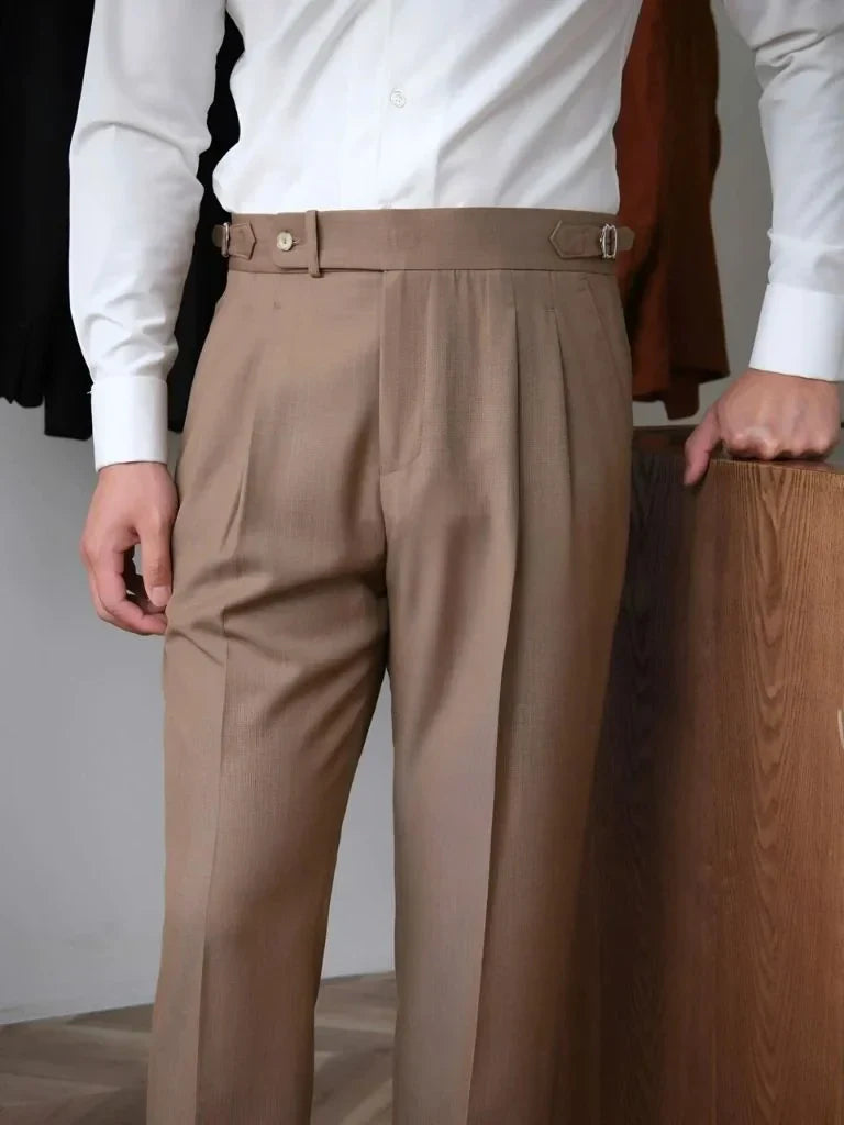 Classic Genova Sidetab Trousers | Savile & Co.