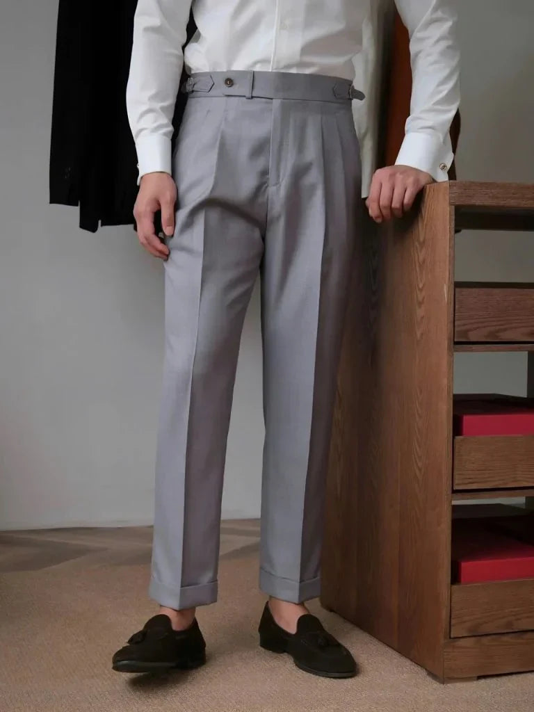 Classic Genova Sidetab Trousers | Savile & Co.