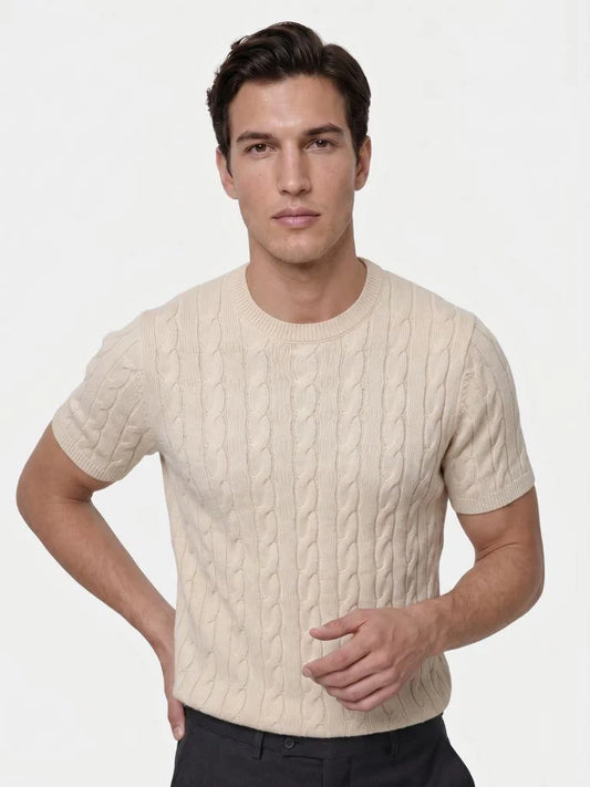 Classic Lozenge Knit T-Shirt | Savile & Co.