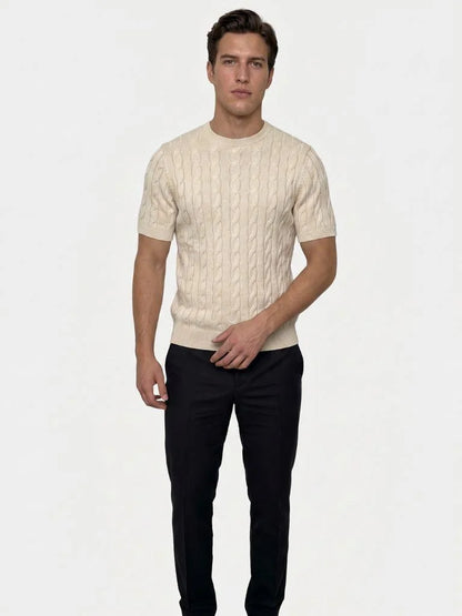 Classic Lozenge Knit T-Shirt | Savile & Co.