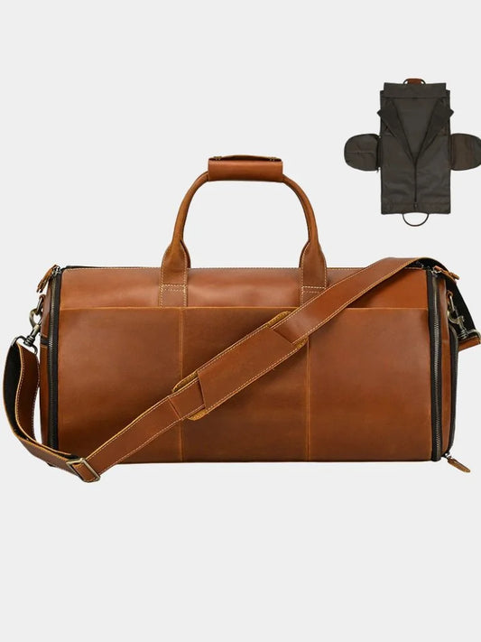 Continental Weekender Leather Travel Bag | Savile & Co.