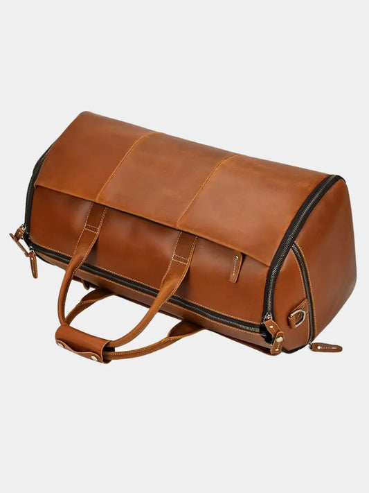 Continental Weekender Leather Travel Bag | Savile & Co.