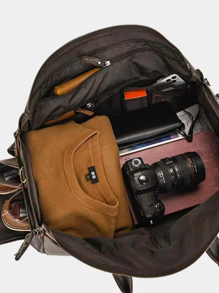 Continental Weekender Leather Travel Bag | Savile & Co.