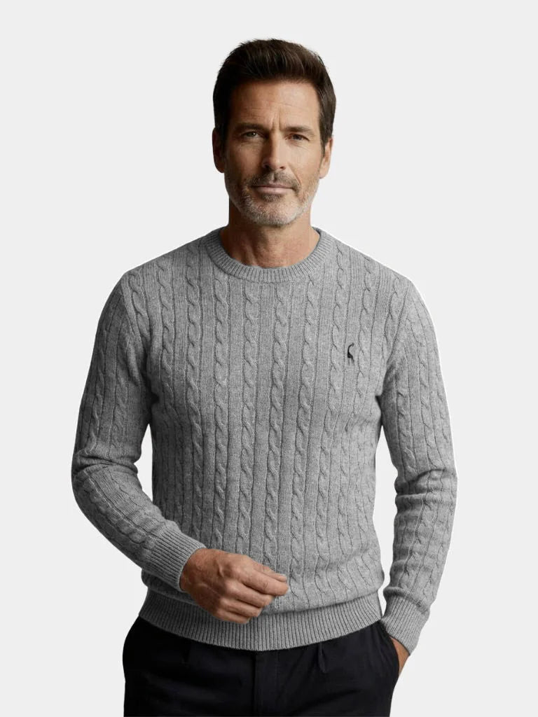 Cotton  Crew Neck Pullover Sweater | Savile & Co.