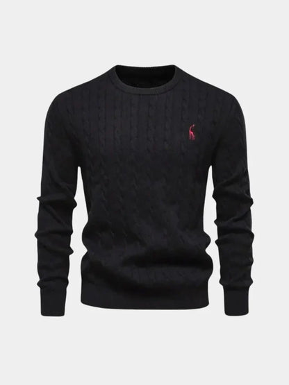 Cotton  Crew Neck Pullover Sweater | Savile & Co.