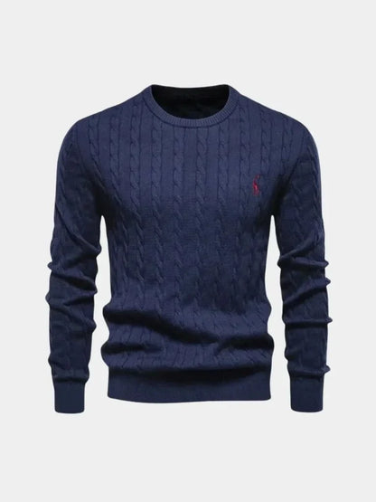 Cotton  Crew Neck Pullover Sweater | Savile & Co.