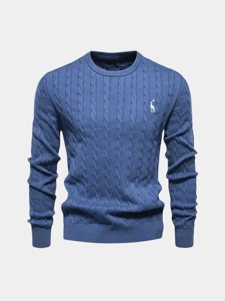 Cotton  Crew Neck Pullover Sweater | Savile & Co.