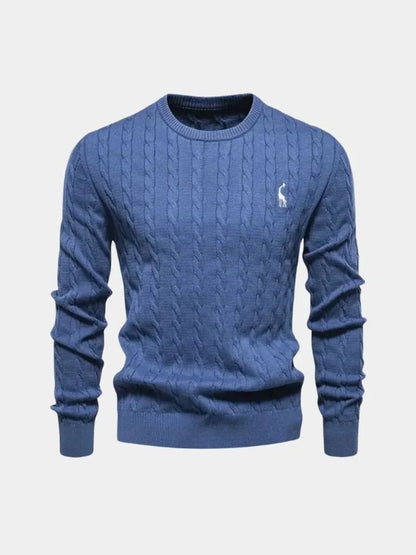Cotton  Crew Neck Pullover Sweater | Savile & Co.