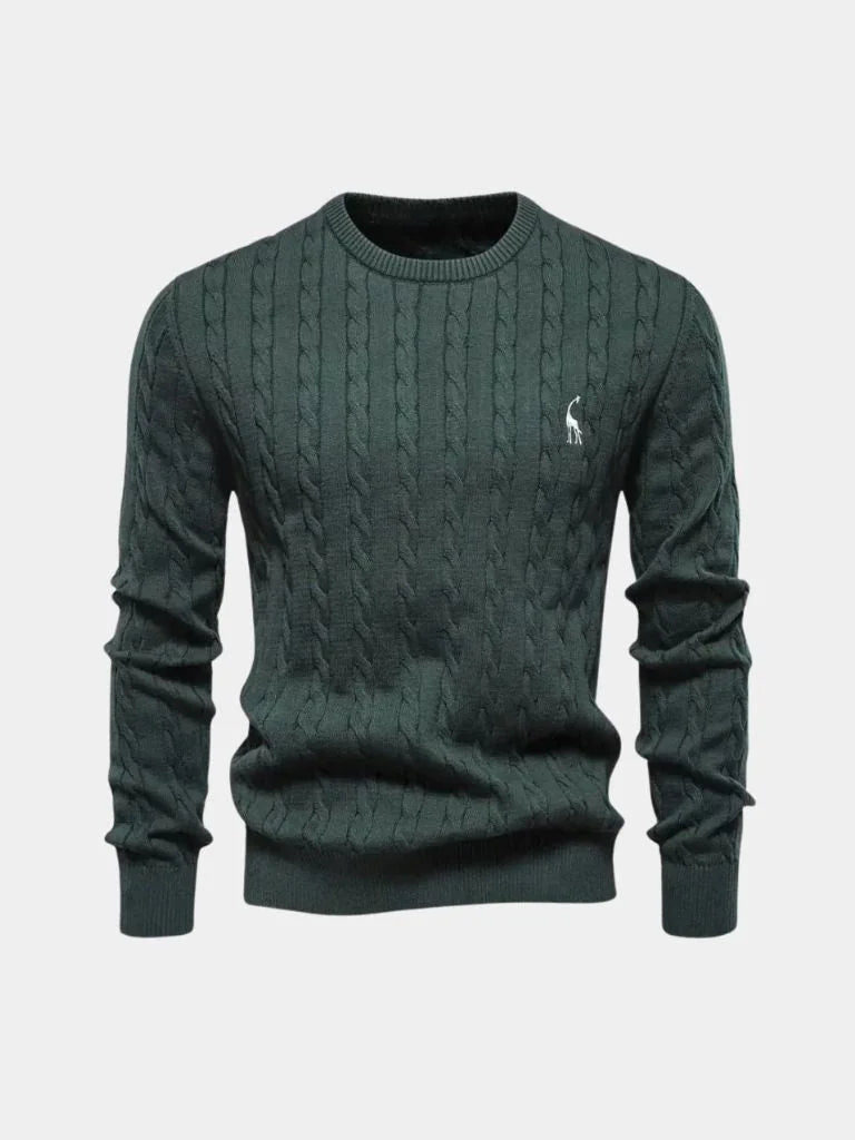 Cotton  Crew Neck Pullover Sweater | Savile & Co.