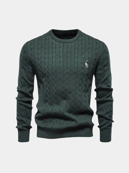 Cotton  Crew Neck Pullover Sweater | Savile & Co.