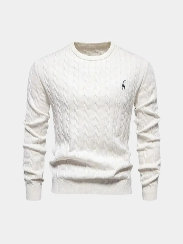 Cotton  Crew Neck Pullover Sweater | Savile & Co.