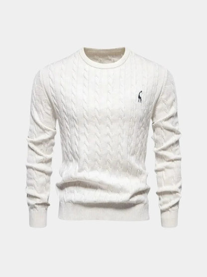 Cotton  Crew Neck Pullover Sweater | Savile & Co.