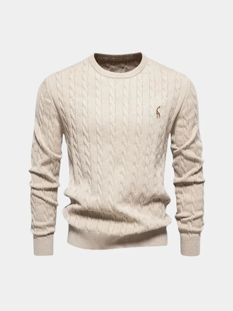 Cotton  Crew Neck Pullover Sweater | Savile & Co.