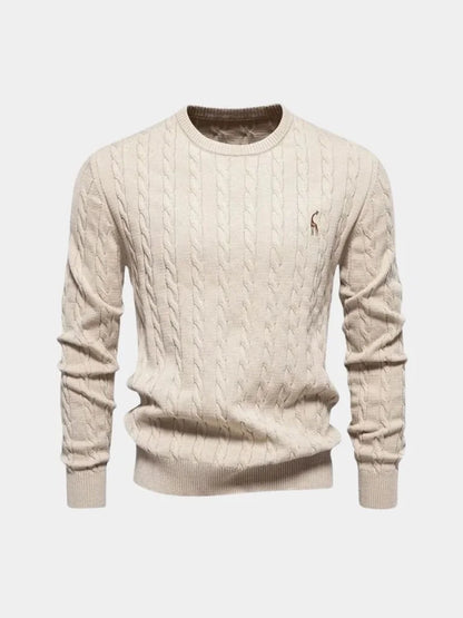 Cotton  Crew Neck Pullover Sweater | Savile & Co.