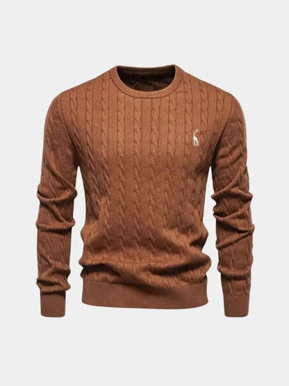 Cotton  Crew Neck Pullover Sweater | Savile & Co.