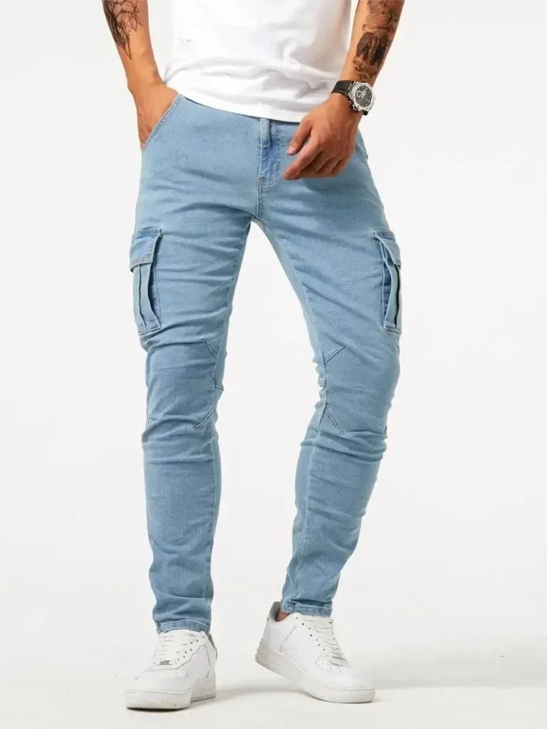 Denim Jeans Cargo Trousers | Savile & Co.