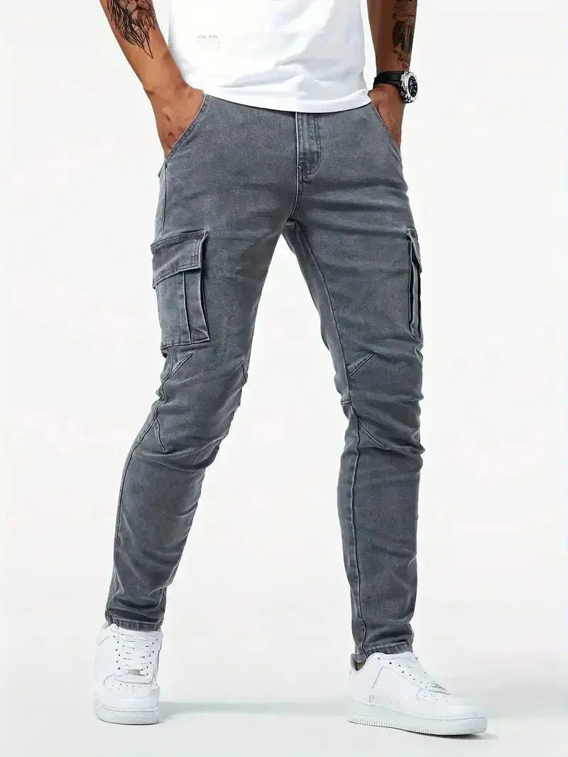 Denim Jeans Cargo Trousers | Savile & Co.