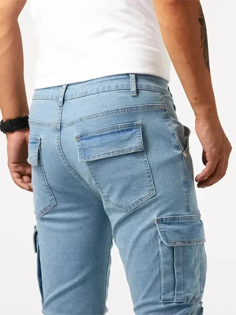 Denim Jeans Cargo Trousers | Savile & Co.