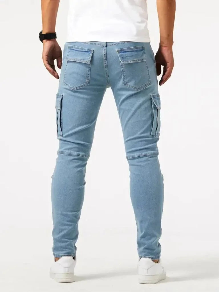 Denim Jeans Cargo Trousers | Savile & Co.