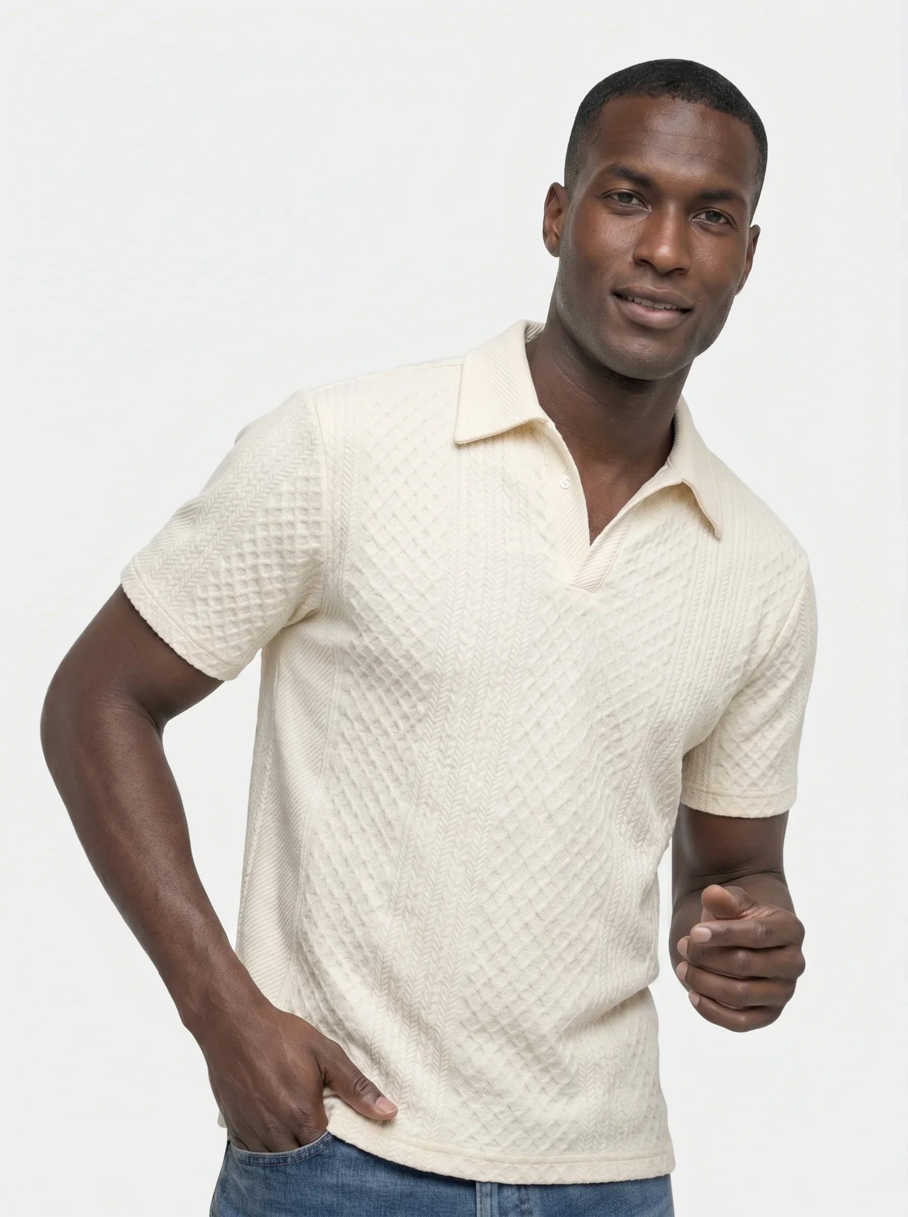 Diamond Lattice Resort Polo | Savile & Co.
