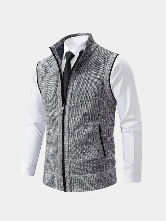 Elegant Full-Zip Sweater Vest | Savile & Co.