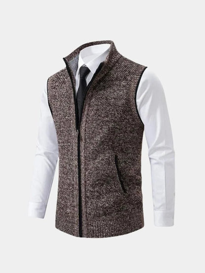 Elegant Full-Zip Sweater Vest | Savile & Co.