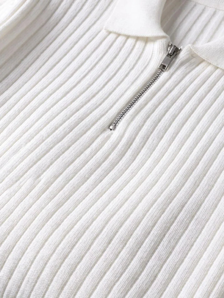 Elegant Quarter Zip Long Sleeve Polo | Savile & Co.