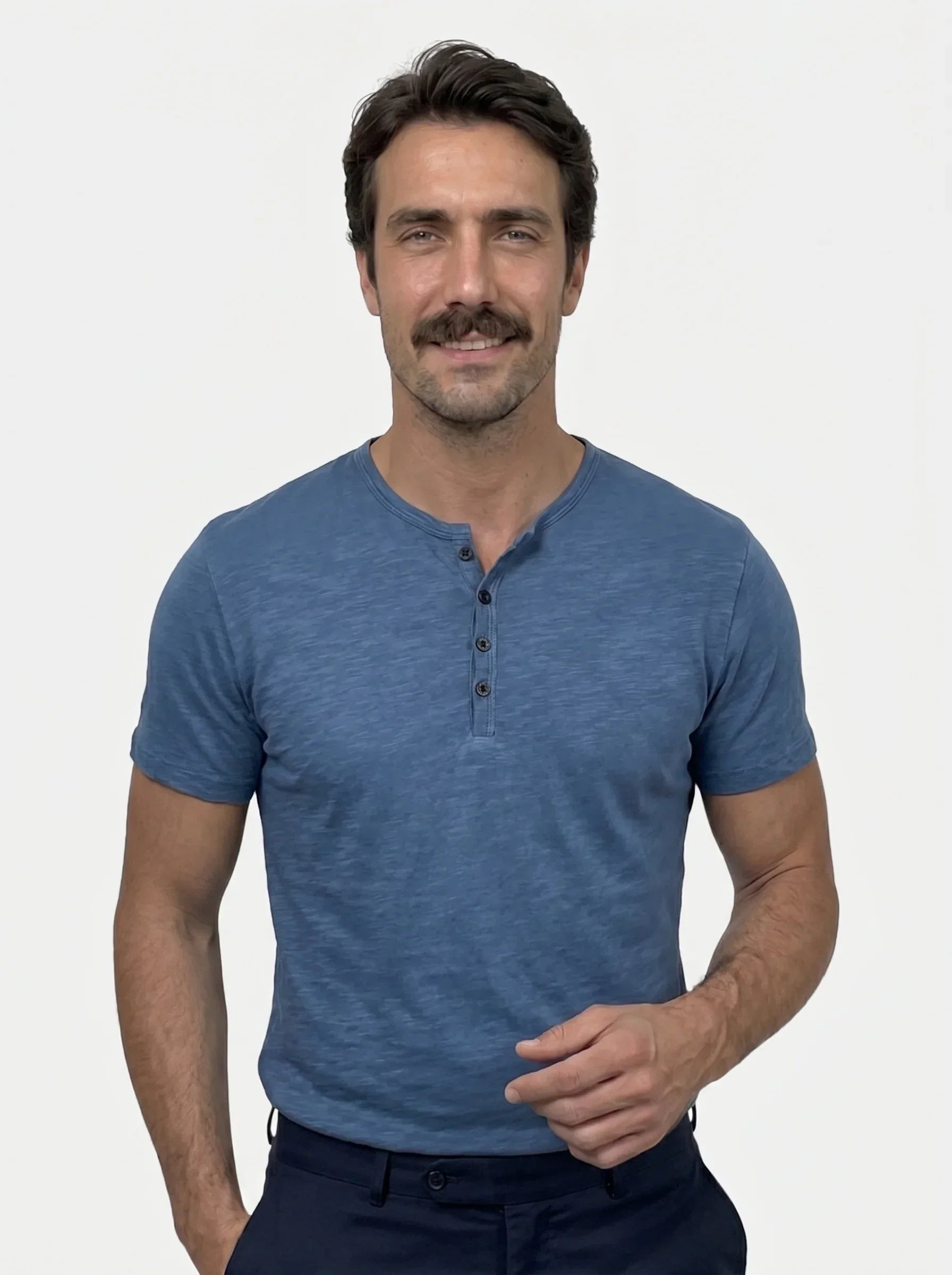 Essential Casual Henley Neck T-Shirt | Savile & Co.