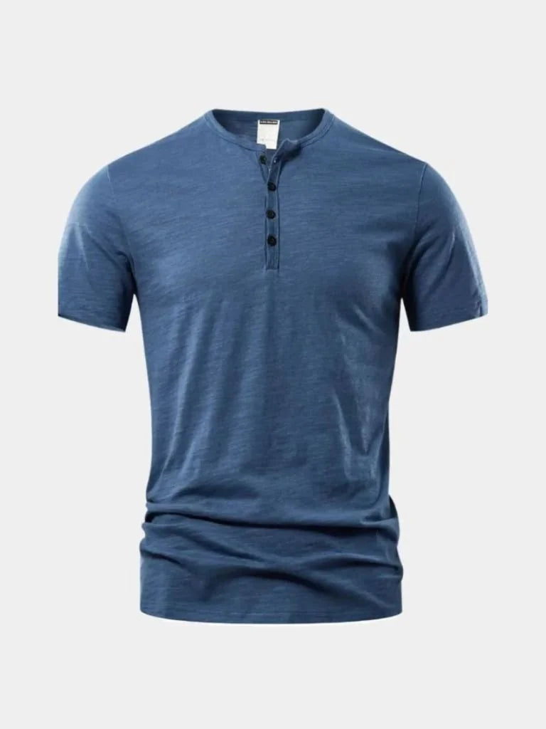 Essential Casual Henley Neck T-Shirt | Savile & Co.