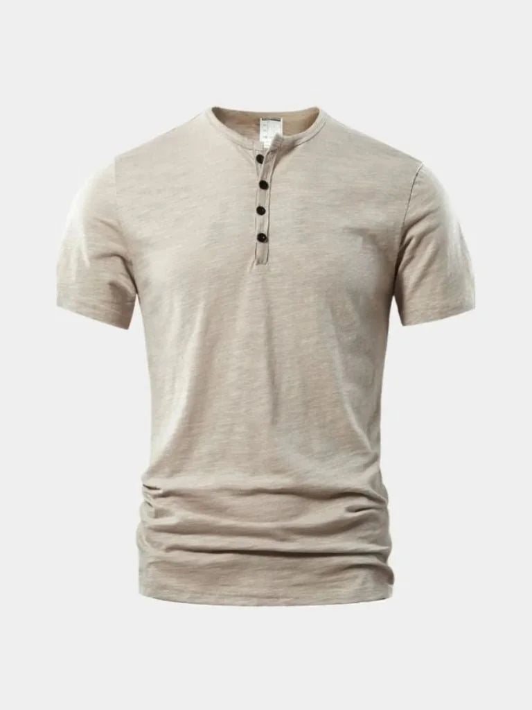 Essential Casual Henley Neck T-Shirt | Savile & Co.