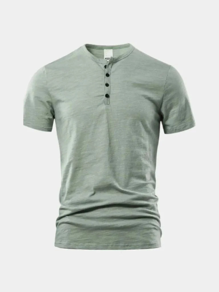 Essential Casual Henley Neck T-Shirt | Savile & Co.
