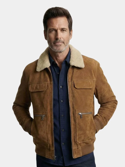 Essential Fleece Suede Jacket | Savile & Co.