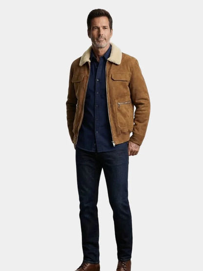 Essential Fleece Suede Jacket | Savile & Co.