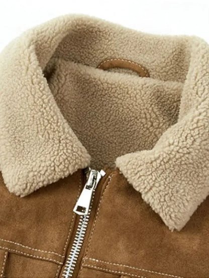 Essential Fleece Suede Jacket | Savile & Co.