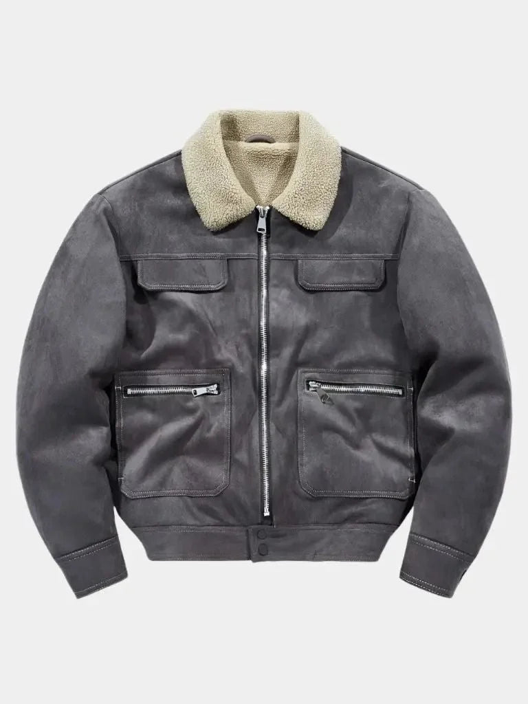 Essential Fleece Suede Jacket | Savile & Co.
