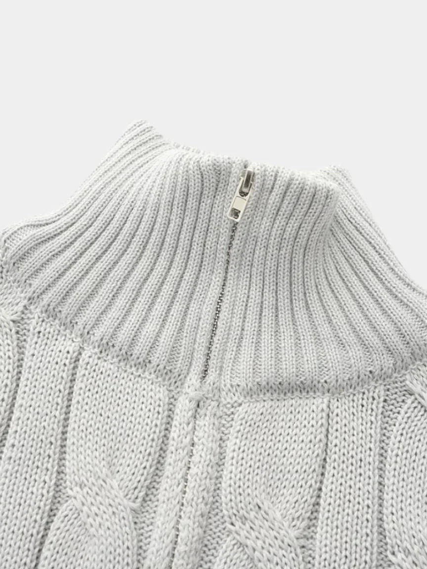 Essential Half Zip Curve Sweater | Savile & Co.
