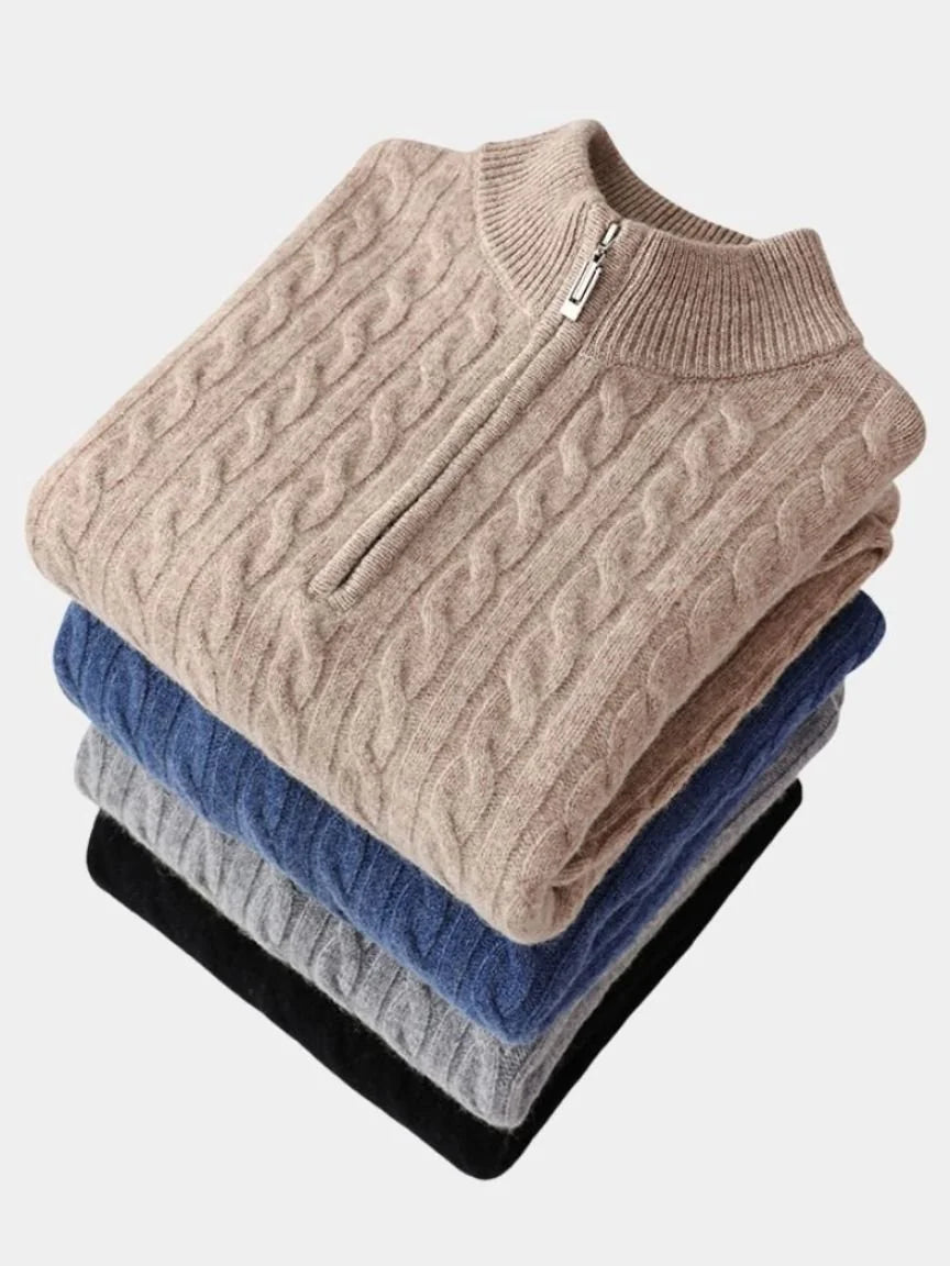 Essential Half Zip Curve Sweater | Savile & Co.