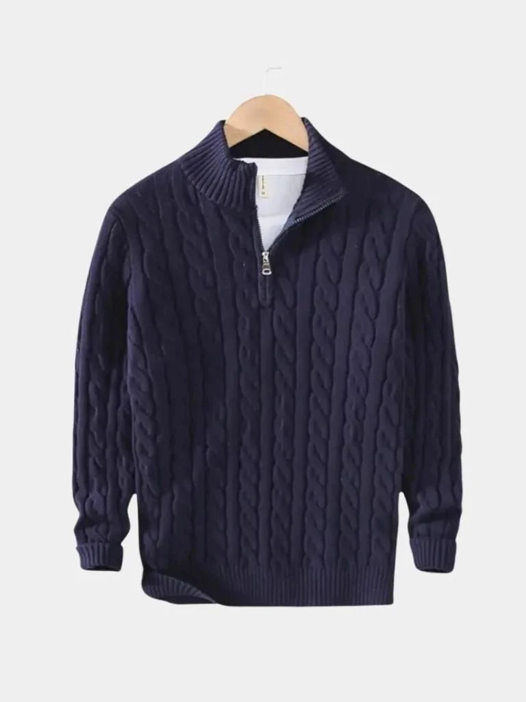 Essential Half Zip Curve Sweater | Savile & Co.