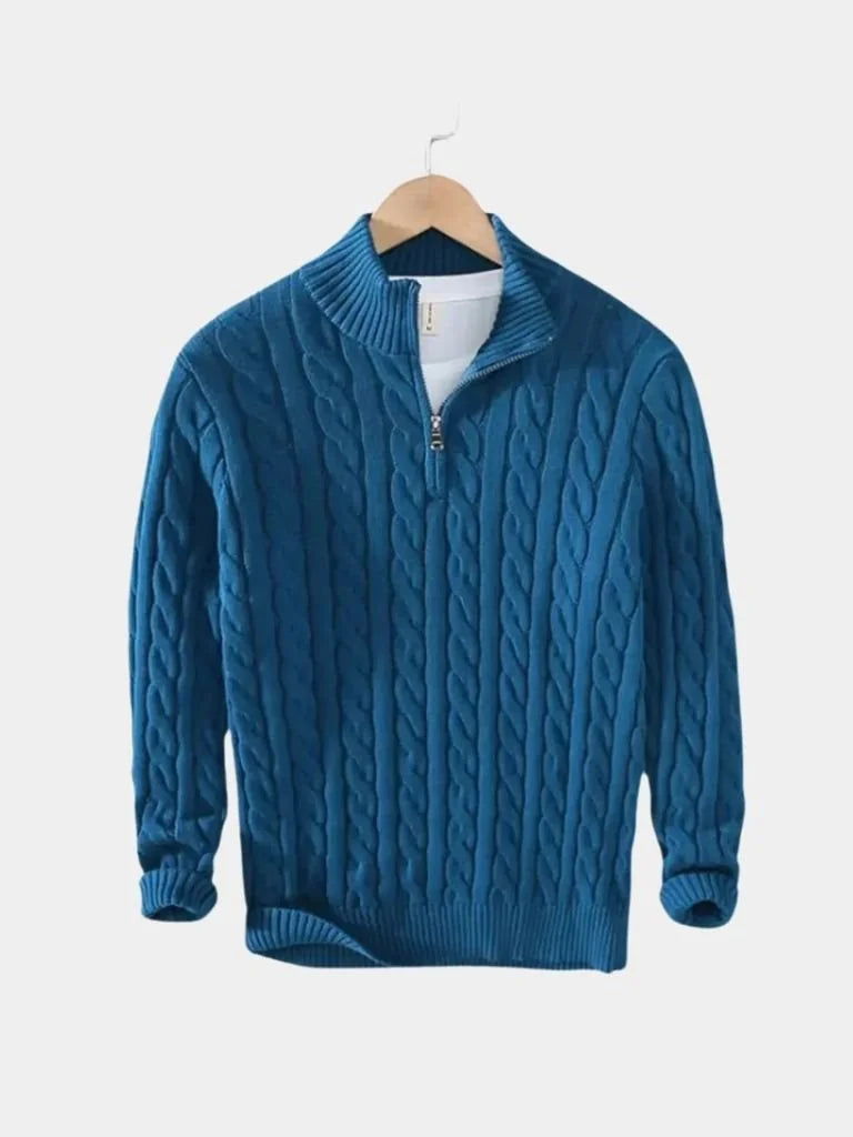 Essential Half Zip Curve Sweater | Savile & Co.