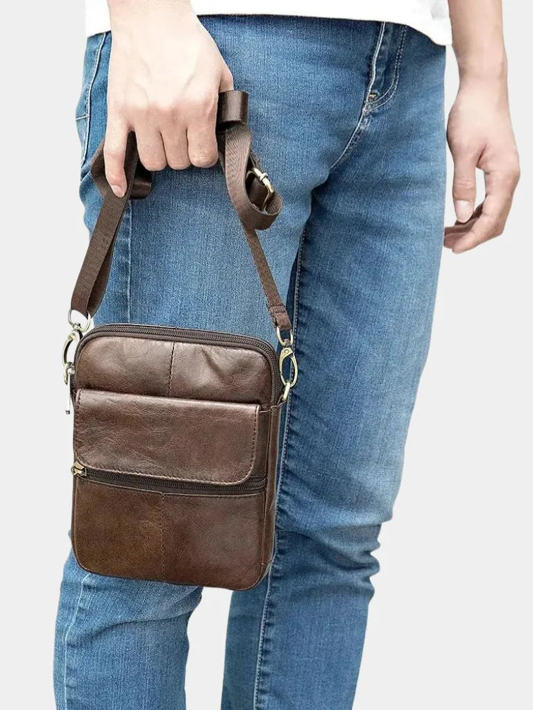 Essential Leather Shoulder Bag | Savile & Co.