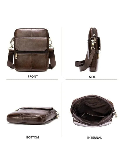 Essential Leather Shoulder Bag | Savile & Co.