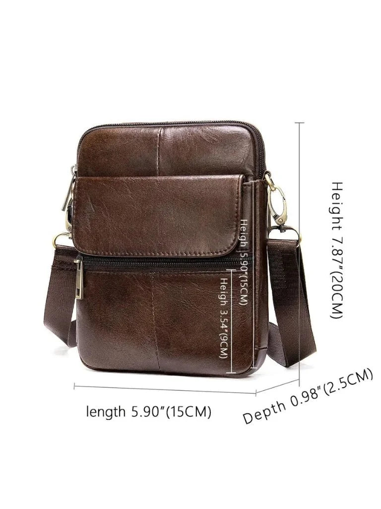 Essential Leather Shoulder Bag | Savile & Co.