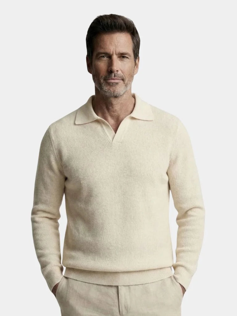 Essential V-Neck Polo Pullover | Savile & Co.