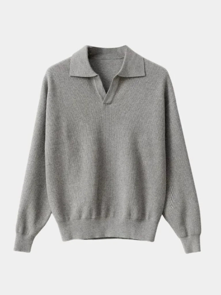 Essential V-Neck Polo Pullover | Savile & Co.