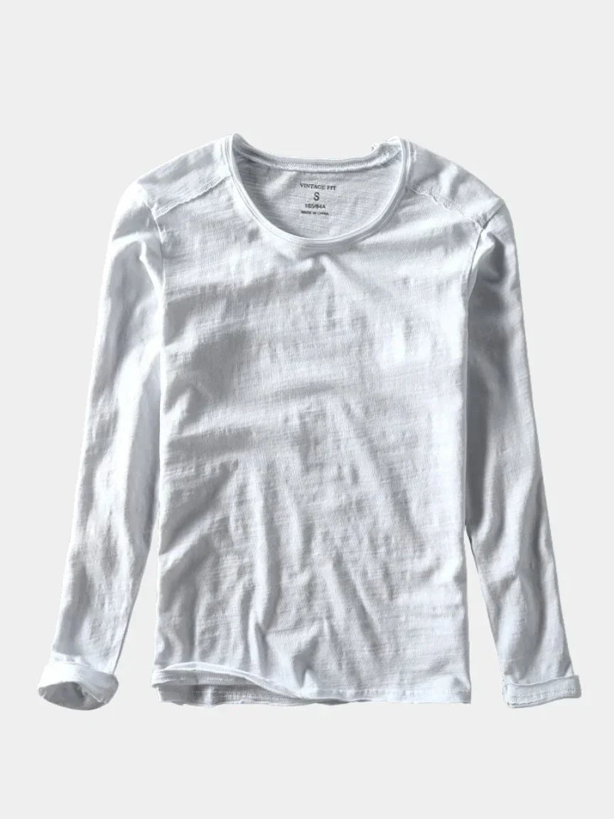 Essential Vintage Cotton Long Sleeve Tee | Savile & Co.